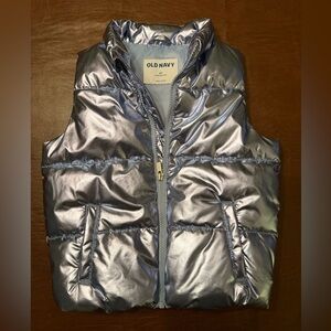 Old Navy Purple Shimmer Puffer Vest